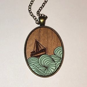 Shop on the Sea Laser Etched Necklace